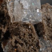 Fluorite- gemmy cubes on Dolomite. 