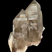 Quartz var. smoky, albite