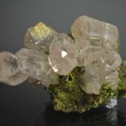 Cerussite- gem crystals on Conichalcite with Mimetite