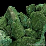 Duftite on Malachite ps. after Azurite