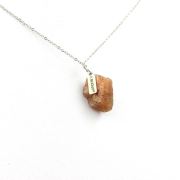 Raw Oregon Sunstone necklace. 12.08 ct.