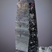 Quartz var. Amethyst on Prehnite