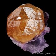 Calcite on Fluorite