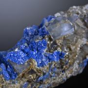 Linarite with Fluorite