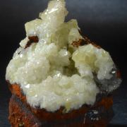 Adamite- gemmy crystals on gossan
