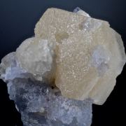 Witherite on Fluorite