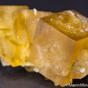 Quartz on Fluorite