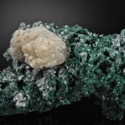Cerussite on Copper with Malachite and Dolomite
