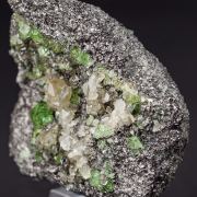 Tsavorite, Diopside on Graphite