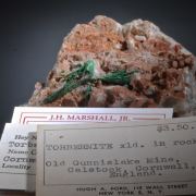 Torbernite - Classic Cornwall locale, large crystals 