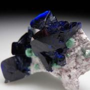 Azurite, Malachite on Dickite