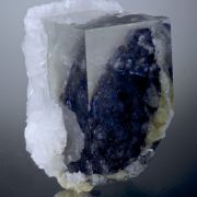 Fluorite (purple cloud) with Calcite