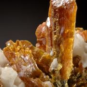 Orpiment on Calcite