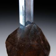 Aquamarine on Smokey Quartz