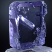 Fluorite - gem clear, flattened cube