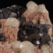 Rhodochrosite with Calcite and galena