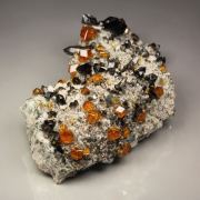 gem GARNET var. SPESSARTINE, QUARTZ var. SMOKY