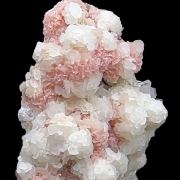 Rhodochrosite, calcite, quartz