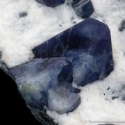 Benitoite with Natrolite