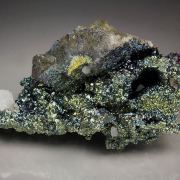 FLUORITE, iridescent PYRITE
