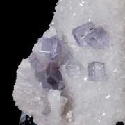 Quartz Epimorph ps. Calcite with Fluorite