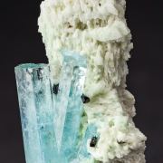 Aquamarine on Feldspar