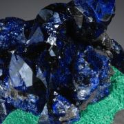 Azurite with Malachite - electric blue