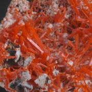 Crocoite on Gibbsite