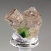gem PINK GARNET var. GROSSULAR with GREEN CHROMIAN PHANTOMS