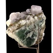 Calcite, Pyrite, Fluorite.