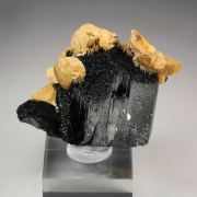 GOETHITE pseudomorph after SIDERITE, TOURMALINE var. SCHORL