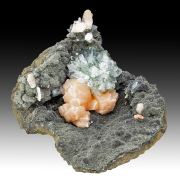 Fluorapophyllite with Stilbite
