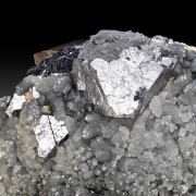 Galena with Calcite, Jamesonite