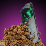 Vivianite  on Siderite