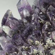 QUARTZ var. AMETHYST, PYRITE