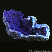 Azurite on Azurite (complete pocket)