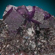 Fluorite  on Sphalerite
