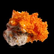 Wulfenite with Mimetite on Chrysocolla