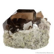Smoky Quartz (closed Gwindel) on Granite