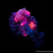 Lollingite with Calcite and Fluorite