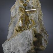 Epidote gemmy crystals with minor Byssolite