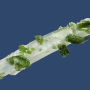 Uvite Tourmaline on Quartz