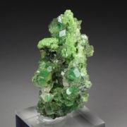 gem GARNET var. GROSSULAR with GREEN CHROMIAN PHANTOMS, DIOPSIDE