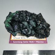 Malachite on heterogenite - Mutanda Mine, Katanga, DR Congo
