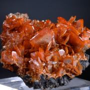 Wulfenite - thin habit bright red