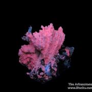 Malachite ps. Azurite on Dolomite (fl) with Cerussite