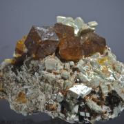 Andradite with Actinolite (Uralite) 