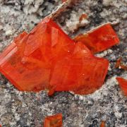 Wulfenite with Calcite