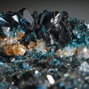Lazulite with Wardite, gemmy Siderite and Quartz 