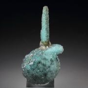 floater - CHRYSOCOLLA pseudomorph, MALACHITE